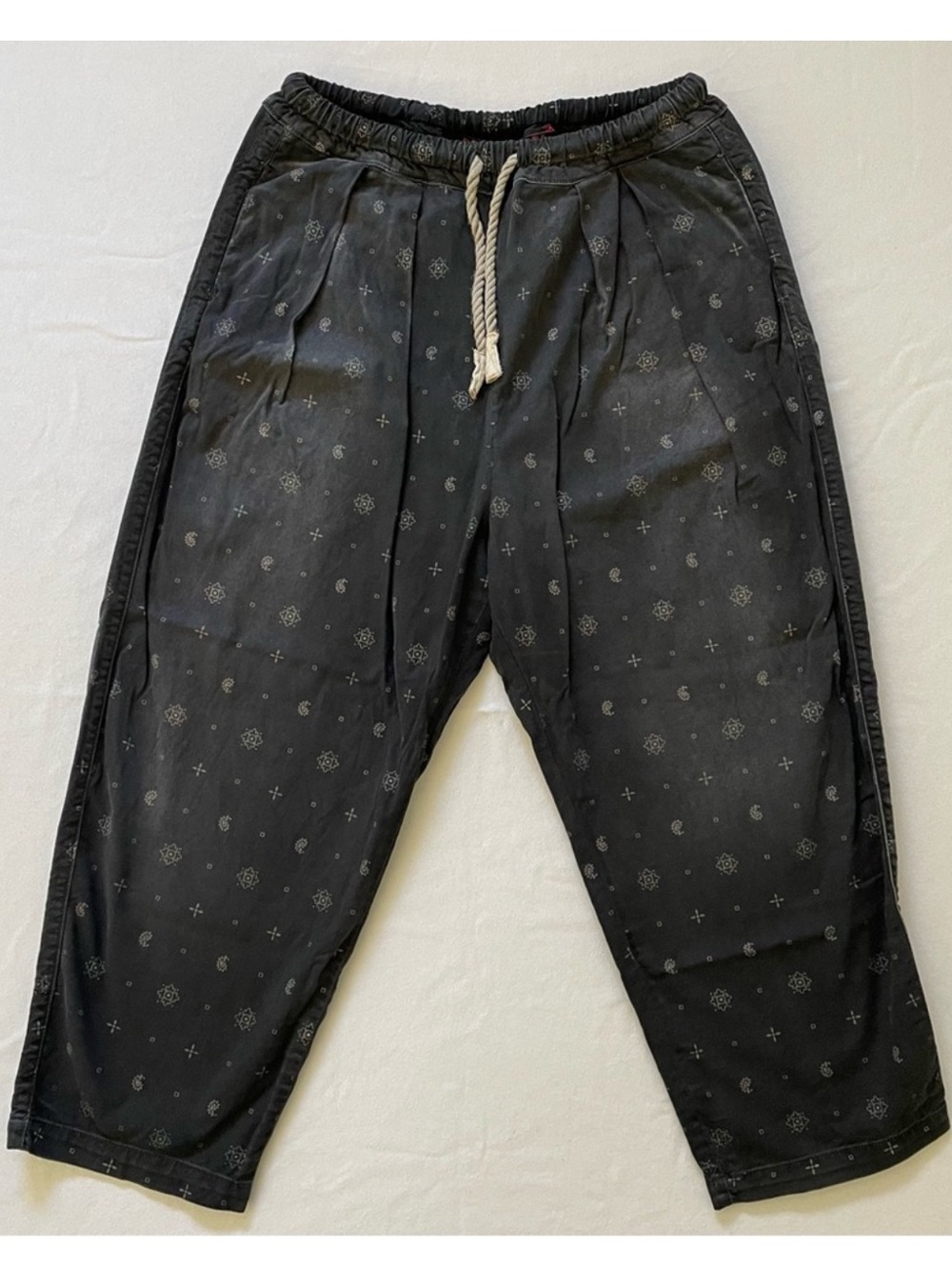 Dr. Collectors Kyoto Japanese Twill Handkerchief Print in Smoke Black